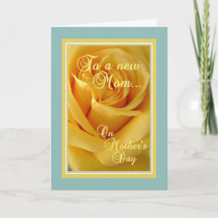 To a new Mum on Mother's Day-Yellow Rose Card