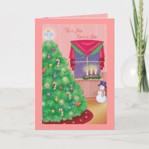 To a Nice Sister in Law Holiday Card