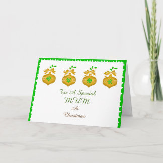 To A Special Mum At Christmas Greeting Card