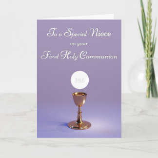 To a Special Niece on Your First Holy Communion Card
