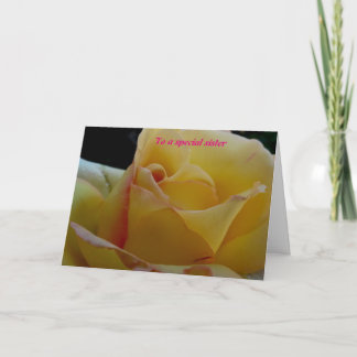 To a special sister thank you card