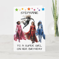 To a Super Girl on her Birthday Superhero