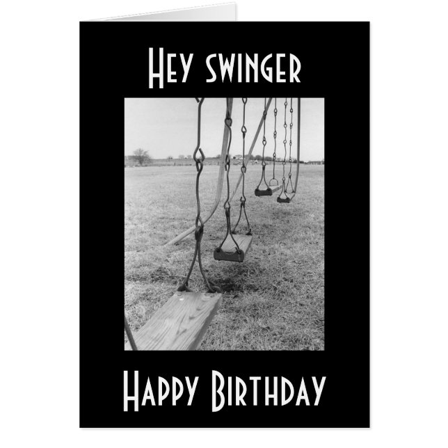 "TO A SWINGER - HAPPY BIRTHDAY" *LET'S SWING* (Front)