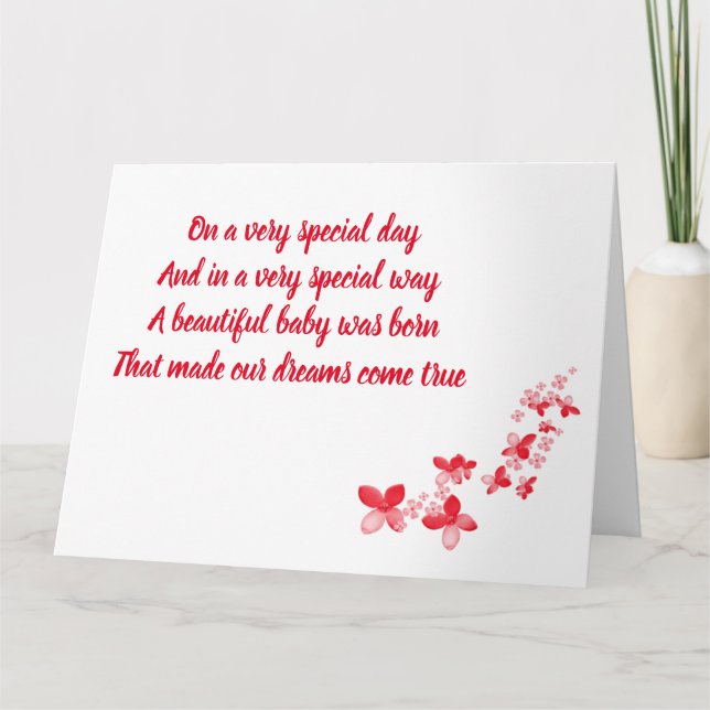 TO A VERY *SPECIAL DAUGHTER* ON YOUR BIRTHDAY CARD (Front)