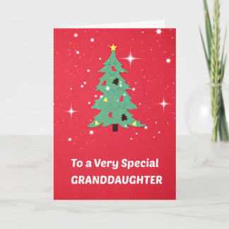 To a Very Special Granddaughter Holiday Card