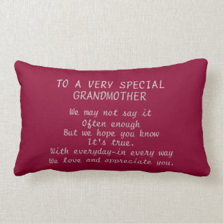 TO A VERY SPECIAL GRANDMOTHER LUMBAR PILLOW