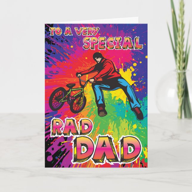 To a Very Special "RAD DAD" - BMX Greeting Card (Front)