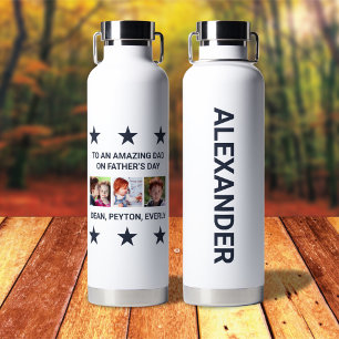 To an Amazing Dad on Father’s Day Custom Photos Water Bottle
