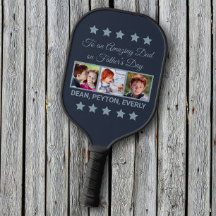 To an Amazing Dad on Father’s Day Photo Pickleball Paddle