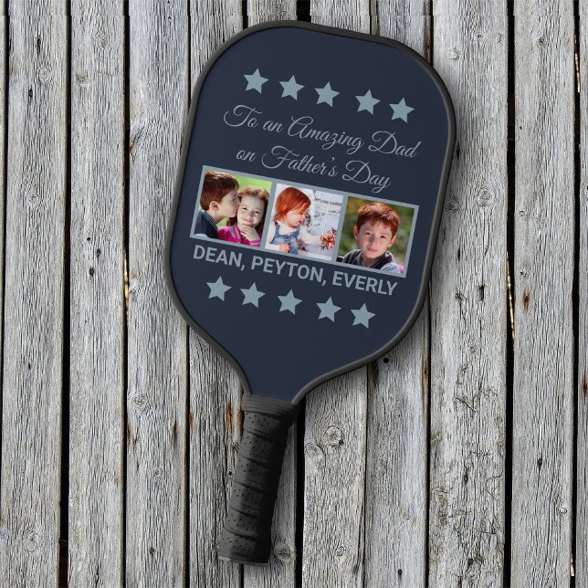 To an Amazing Dad on Father’s Day Photo Pickleball Paddle (Creator Uploaded)