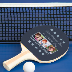 To an Amazing Dad on Father’s Day Photo Ping Pong Paddle