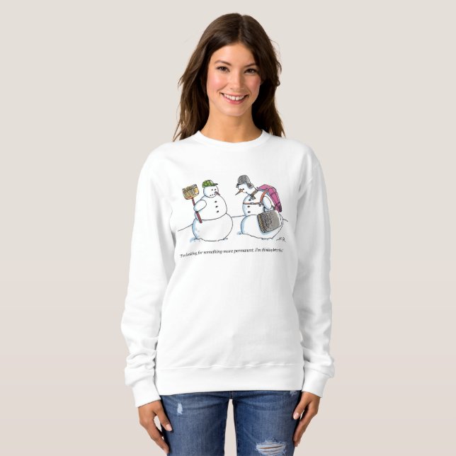 To Antarctica women white sweatshirt (Front Full)