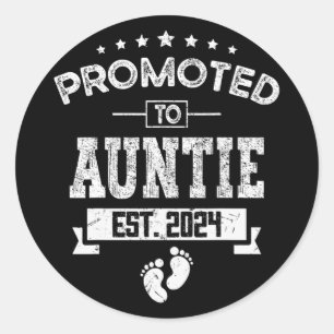 To Auntie 2024 New First Mothers Day 1st Time Classic Round Sticker