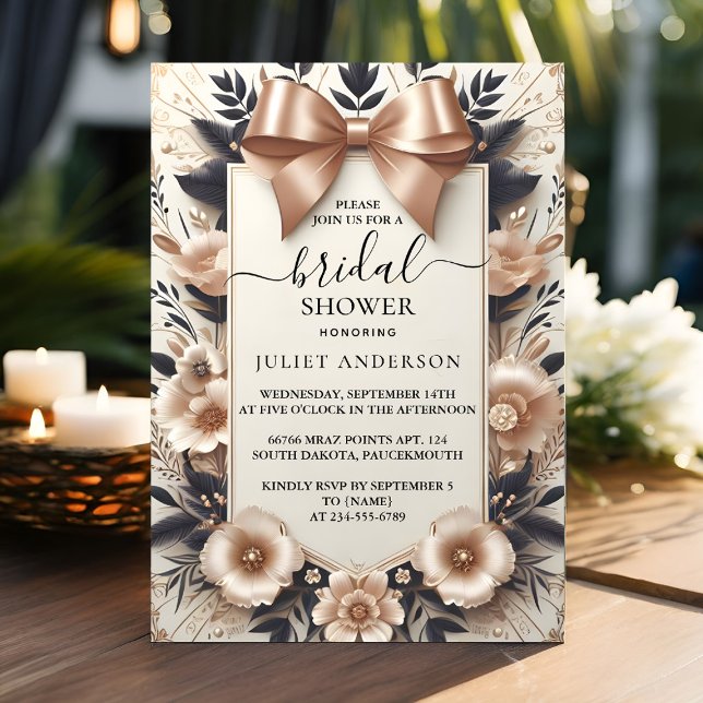 To Banners Bows Satin Ribbon Cutting Bridal Shower Invitation (Creator Uploaded)