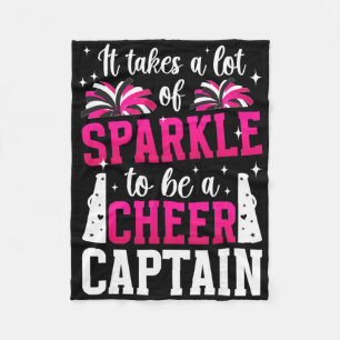 To Be A Cheer Captain Cheerleader Captain  Fleece Blanket