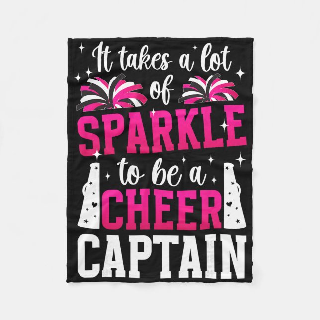 To Be A Cheer Captain Cheerleader Captain  Fleece Blanket (Front)