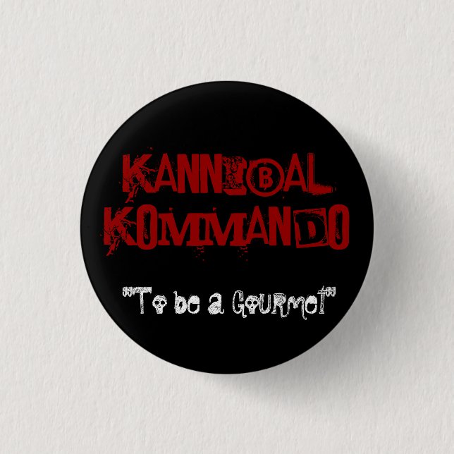 "To be a Gourmet" 3 Cm Round Badge (Front)
