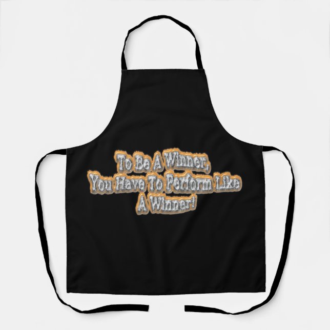 "To Be A Winner" Cute Design. Buy Now Apron (Front)