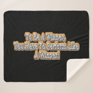 "To Be A Winner" Cute Design. Buy Now Sherpa Blanket