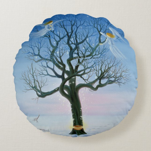 To Be Born Again 2000 Round Cushion (Front)