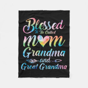 To Be Called Mom Grandma Great Grandma Mother's Da Fleece Blanket
