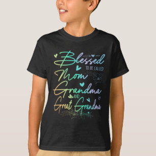 To Be Called Mum Grandma And Great Grandma Floral T-Shirt
