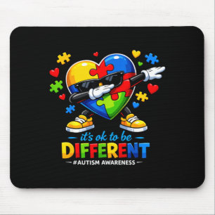 To be different dabbing autism awareness boy girl mouse pad