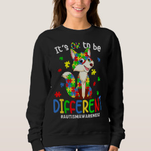 To Be Different Proud Autism Awareness Cute Fox Sweatshirt
