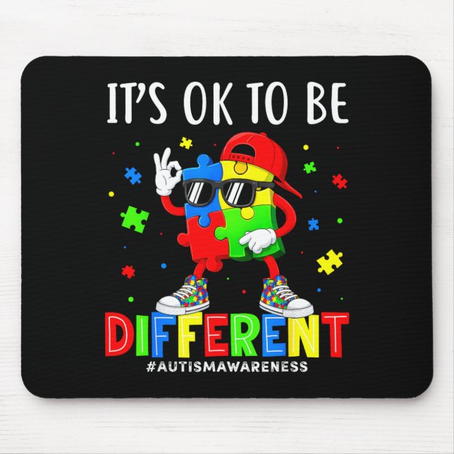 To be different puzzle for mum dad teachers autism mouse pad (Front)