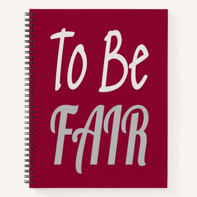 To Be Fair LetterKenny Notebook (Front)