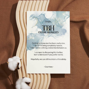 To Be Honest (TBH) Blue Breakup Card