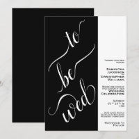 To Be Wed Modern Minimal Black & White Wedding