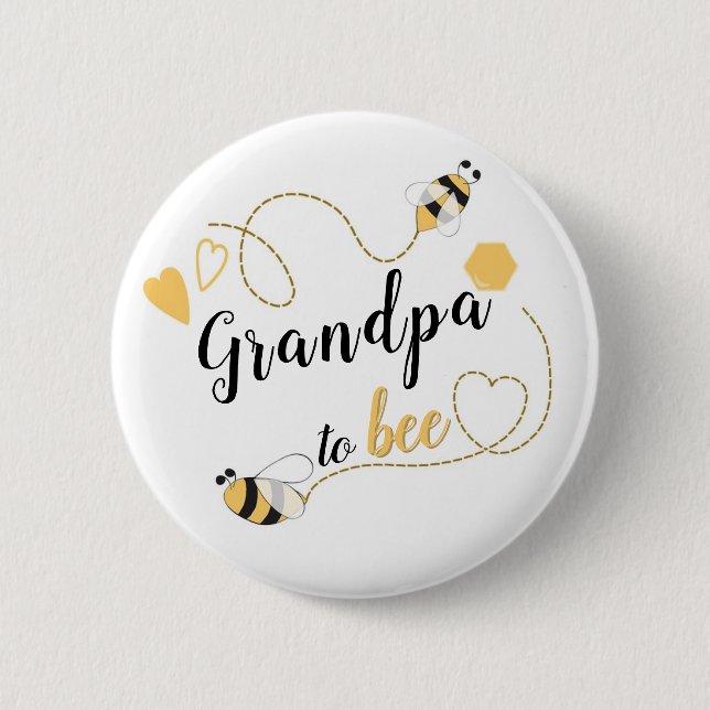 to Bee 6 Cm Round Badge (Front)