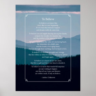 To Believe Poster