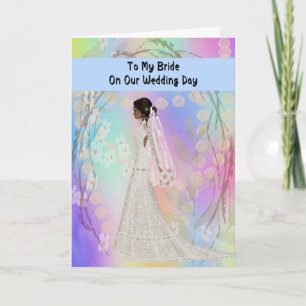 To Black Bride from Husband on Wedding Day Card