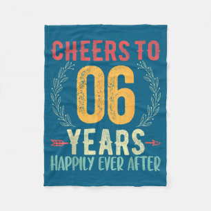 To Cheers 6 6th Wedding Anniversary Fleece Blanket