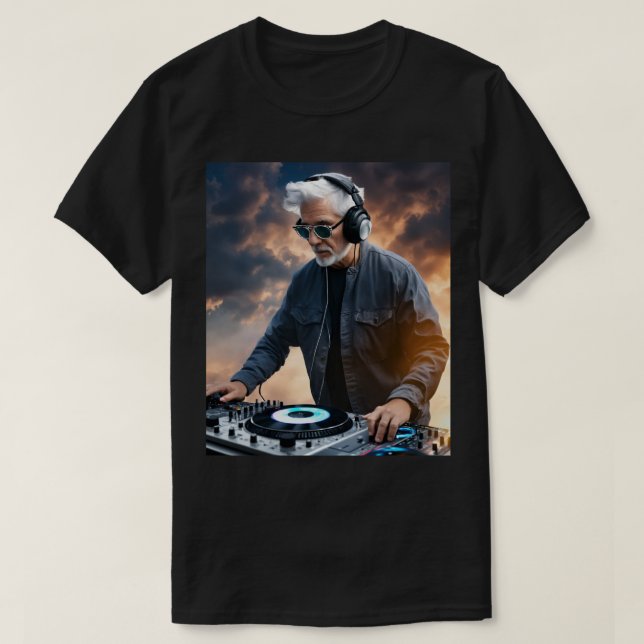 To create a DJ T-shirt with a print title, here ar (Design Front)