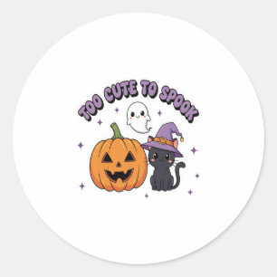 To Cute to Spook Halloween Classic Round Sticker