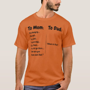 To Dad Where Is Momo Mom Im Hungry Im Hot Im Cold  T-Shirt