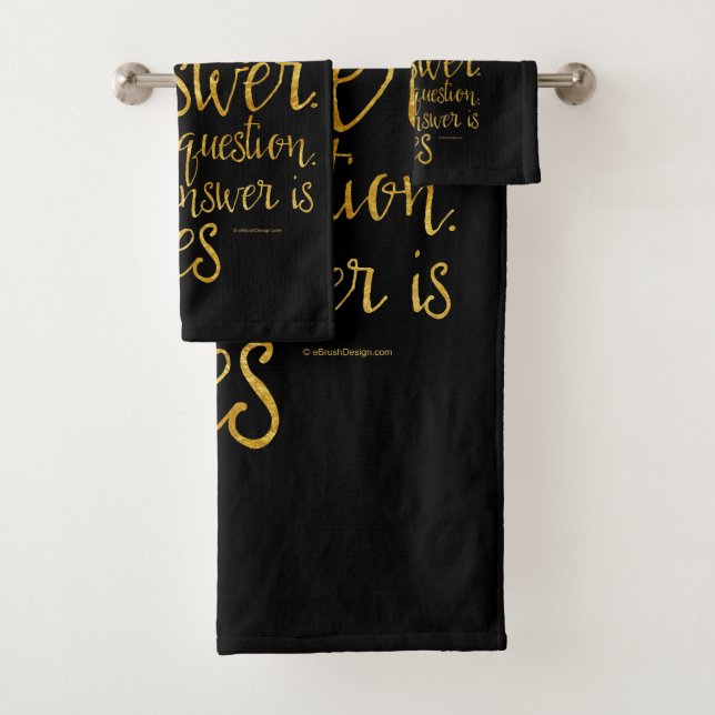 To Dance Is Not The Answer Bath Towel Set (Insitu)