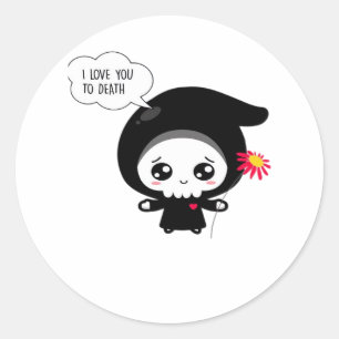 To Death - Funny Valentines Day Classic Classic Round Sticker