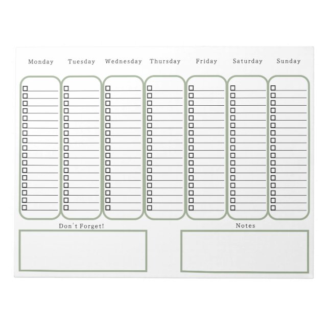 To Do Checklist And Planner For Organization Notes (Front)