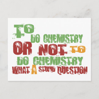 To Do Chemistry Postcard
