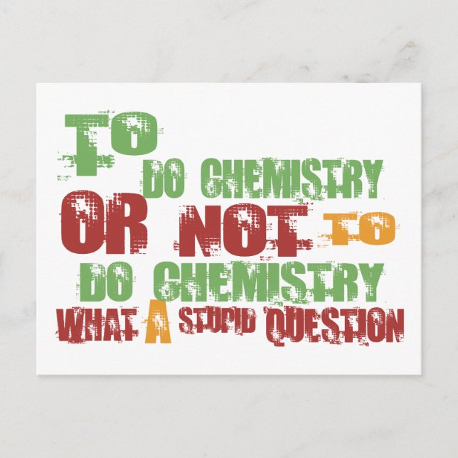 To Do Chemistry Postcard (Front)