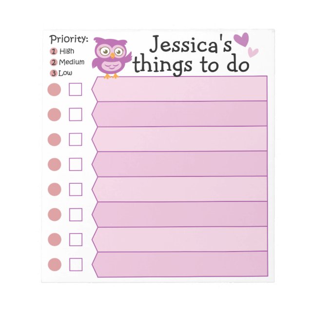 To do design template notepad (Front)