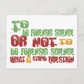 To Do Forensic Science Postcard