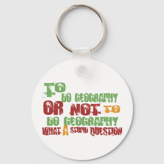 To Do Geography Key Ring (Front)