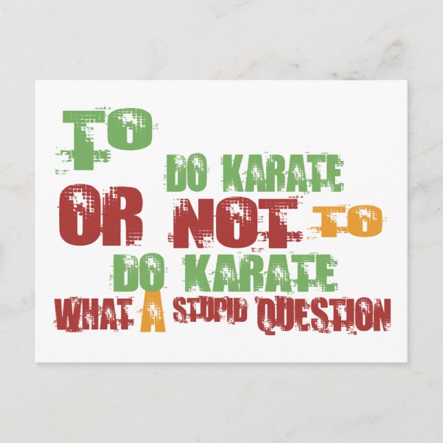 To Do Karate Postcard (Front)