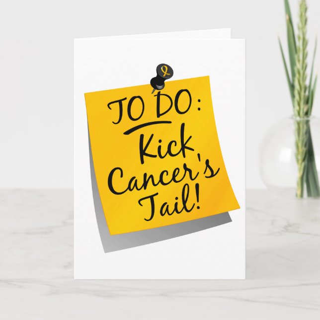 To Do - Kick Cancer's Tail Childhood Card (Front)