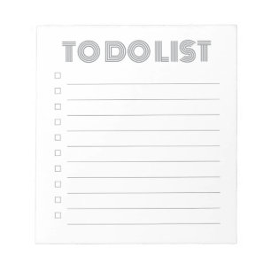 To Do List - 40 Page Notepad
